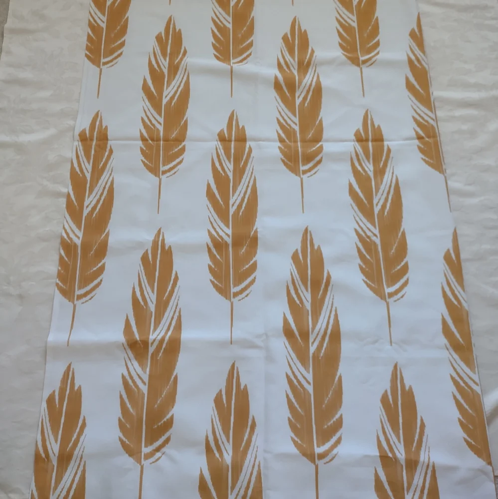 Vintage palm leaves print shower curtain